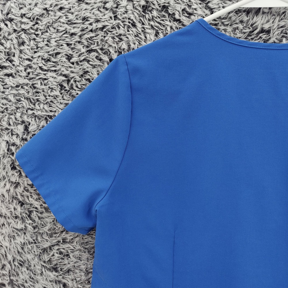 FIGS Womens Medleisure Professional Casma Healthcare Tech Scrub Top S Blue VNeck - Picture 11 of 16